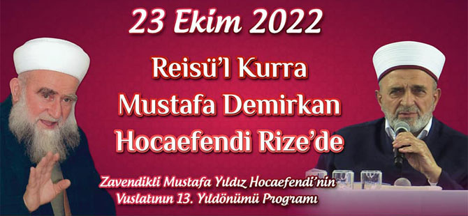 Zavendikli Mustafa Hoca İçin Anma Töreni Düzenlenecek