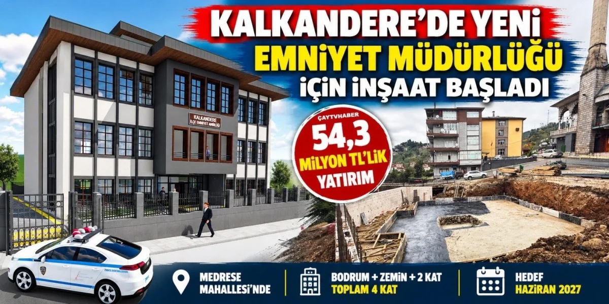 Rize Kalkandere’ye 54,3 Milyon TL’lik Yatırım! Yeni Emniyet Müdürlüğü İçin İlk Adım Atıldı