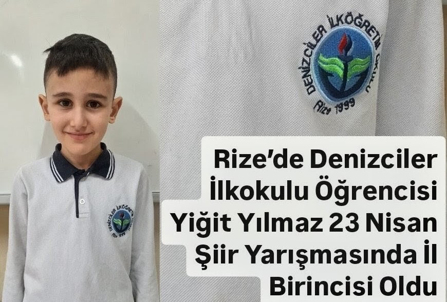 Rize’de Minik Şairden Büyük Başarı