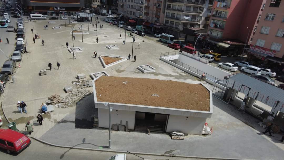 Rize'nin Yeni Yaşam Alanı Çamlıbel Mahallesi Sosyal Alan Projesi Tamamlanıyor