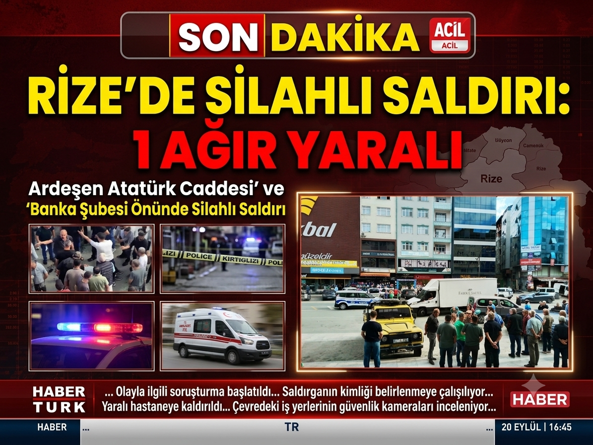 Rize’de Silahlı Saldırı: 1 Ağır Yaralı